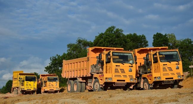 dump trucks